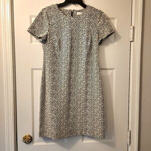 Calvin Klein black and white striped knee length dress.  Size 6